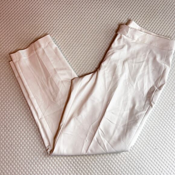 Anne Klein Straight Wide Leg Pants 12 White NWT Trousers Academia Career - Picture 7 of 8